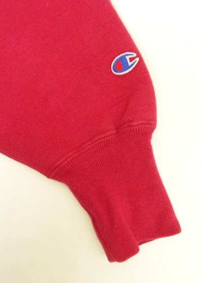 画像4: 90'S CHAMPION 刺繍タグ リバースウィーブ 無地 ダークレッド USA製 (VINTAGE)