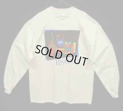 画像1: 90'S IBM "RS/6000" 長袖 Tシャツ ホワイト (DEADSTOCK)