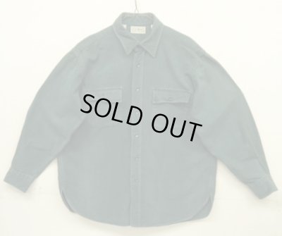 画像1: 90'S LL Bean "CHAMOIS CLOTH SHIRT" 長袖 シャモアクロスシャツ ダークグリーン USA製 (VINTAGE)