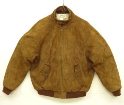 画像1: 80'S LL Bean 中綿入り レザー ドリズラージャケット ブラウン SCOVILLジップ USA製 (VINTAGE)