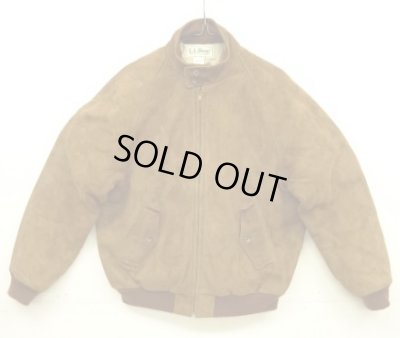 画像1: 80'S LL Bean 中綿入り レザー ドリズラージャケット ブラウン SCOVILLジップ USA製 (VINTAGE)