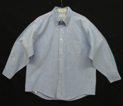 画像1: 90'S LL Bean オックスフォード 長袖 BDシャツ ブルー (VINTAGE)