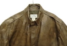 他の写真1: 90'S LL Bean "A-2" レザー フライトジャケット ブラウン TALONジップ USA製 (DEADSTOCK)