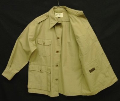 画像3: 60'S LL Bean 筆記体タグ サファリジャケット ベージュ USA製 (VINTAGE)
