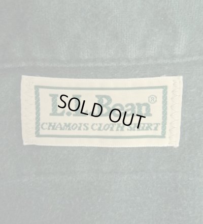 画像2: 90'S LL Bean "CHAMOIS CLOTH SHIRT" 長袖 シャモアクロスシャツ ダークグリーン USA製 (VINTAGE)
