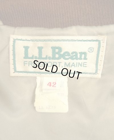 画像2: 80'S LL Bean 中綿入り レザー ドリズラージャケット ブラウン SCOVILLジップ USA製 (VINTAGE)
