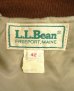 画像2: 80'S LL Bean 中綿入り レザー ドリズラージャケット ブラウン SCOVILLジップ USA製 (VINTAGE) (2)