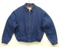 80'S LL Bean チンスト付き 中綿入り デニム ドリズラージャケット インディゴ USA製 (VINTAGE)