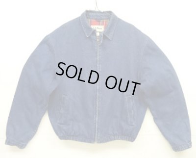 画像1: 80'S LL Bean チンスト付き 中綿入り デニム ドリズラージャケット インディゴ USA製 (VINTAGE)