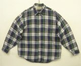 90'S LL Bean フランネル 長袖 シャツ チェック柄 USA製 (VINTAGE)