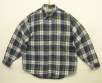 90'S LL Bean フランネル 長袖 シャツ チェック柄 USA製 (VINTAGE)