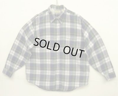 画像1: 90'S LL Bean フランネル 長袖 シャツ チェック柄 USA製 (VINTAGE)