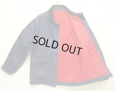 画像3: 60'S POWR HOUSE 裏地キルティング デニム カバーオール インディゴ USA製 (VINTAGE)