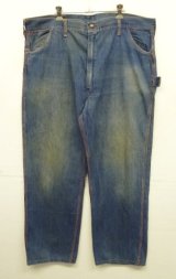 60'S WESTEX トップスナップボタン コットン100% デニム ペインターパンツ アルミジップ インディゴ (VINTAGE)
