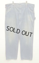 60'S WESTEX トップスナップボタン コットン100% デニム ペインターパンツ アルミジップ インディゴ (VINTAGE)