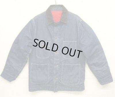 画像1: 60'S POWR HOUSE 裏地キルティング デニム カバーオール インディゴ USA製 (VINTAGE)