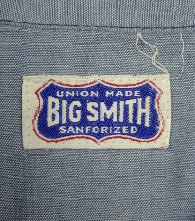 画像2: 80'S BIG SMITH シャンブレー ワークシャツ ブルー USA製 (VINTAGE)