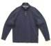 画像1: 00'S J.CREW 旧タグ ハーフジップ スタンドカラー 長袖 ラガーシャツ ネイビー (VINTAGE) (1)
