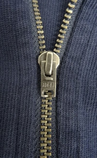 画像4: 00'S J.CREW 旧タグ ハーフジップ スタンドカラー 長袖 ラガーシャツ ネイビー (VINTAGE)