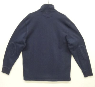 画像6: 00'S J.CREW 旧タグ ハーフジップ スタンドカラー 長袖 ラガーシャツ ネイビー (VINTAGE)