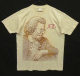 90'S JERRY GARCIA シングルステッチ 両面プリント 半袖 Tシャツ ナチュラル USA製 (VINTAGE)