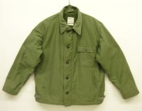 80'S アメリカ軍 US NAVY "A-2" デッキジャケット ミリタリーグリーン (VINTAGE)