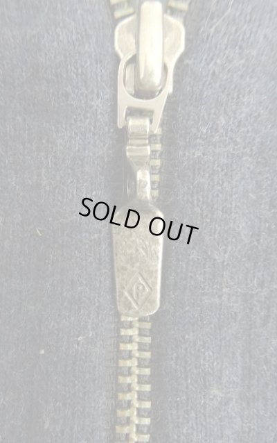 画像4: 02'S PATAGONIA ハーフジップ レザートリム ニット ネイビー USA製 (VINTAGE)