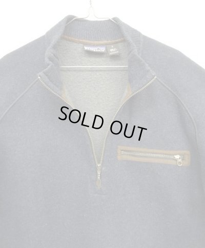 画像3: 02'S PATAGONIA ハーフジップ レザートリム ニット ネイビー USA製 (VINTAGE)