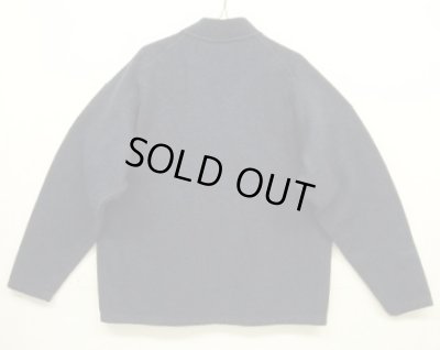 画像6: 02'S PATAGONIA ハーフジップ レザートリム ニット ネイビー USA製 (VINTAGE)