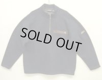 02'S PATAGONIA ハーフジップ レザートリム ニット ネイビー USA製 (VINTAGE)