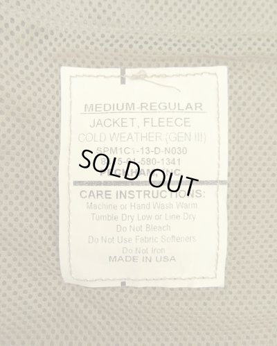 画像2: アメリカ軍 US ARMY ECWCS GENIII LEVEL3 フリースジャケット コヨーテ (VINTAGE)