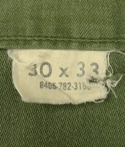 画像3: 60'S アメリカ軍 US ARMY "OG107" コットンサテン ベイカーパンツ W30L33 (VINTAGE)