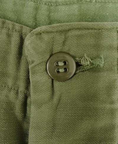 画像3: 60'S アメリカ軍 US ARMY "OG107" 初期モデル コットンサテン 平ボタン ベイカーパンツ MEDIUM (VINTAGE)