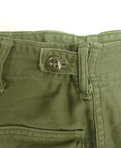 画像5: 60'S アメリカ軍 US ARMY "OG107" 初期モデル コットンサテン 平ボタン ベイカーパンツ MEDIUM (VINTAGE)