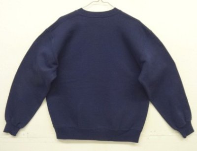 画像4: 90'S RUSSELL ATHLETIC 前Vガゼット付き クルーネック スウェットシャツ ネイビー USA製 (VINTAGE)