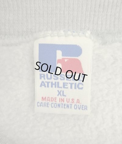画像2: 90'S RUSSELL ATHLETIC 前Vガゼット付き クルーネック スウェットシャツ ヘザーグレー USA製 (VINTAGE)