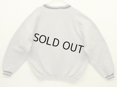 画像4: 90'S RUSSELL ATHLETIC ライン入りリブ Vネック スウェットシャツ ヘザーグレー USA製 (VINTAGE)