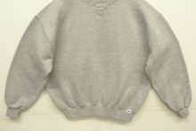 他の写真3: 90'S RUSSELL ATHLETIC 前Vガゼット付き クルーネック スウェットシャツ ヘザーグレー USA製 (VINTAGE)