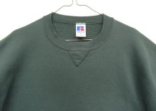 他の写真1: 90'S RUSSELL ATHLETIC 前Vガゼット付き クルーネック スウェットシャツ ダークグリーン USA製 (VINTAGE)