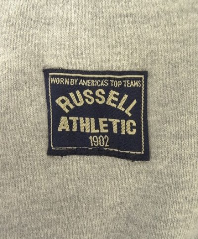 画像3: 90'S RUSSELL ATHLETIC ライン入りリブ Vネック スウェットシャツ ヘザーグレー USA製 (VINTAGE)