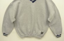 他の写真3: 90'S RUSSELL ATHLETIC ライン入りリブ Vネック スウェットシャツ ヘザーグレー USA製 (VINTAGE)