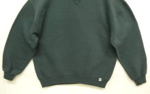 他の写真3: 90'S RUSSELL ATHLETIC 前Vガゼット付き クルーネック スウェットシャツ ダークグリーン USA製 (VINTAGE)