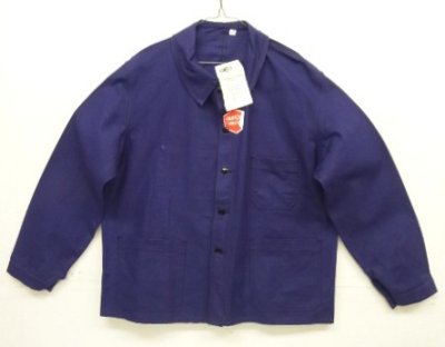 画像1: 60'S KONECO ワークジャケット カバーオール インクブルー (DEADSTOCK)