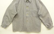 他の写真3: 50'S ユーロワーク Vポケット ショート丈 ワークジャケット カバーオール ストライプ (VINTAGE)