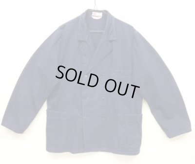 画像1: 80'S KLM KLEDING ダブルブレスト ワークジャケット カバーオール インクブルー (VINTAGE)