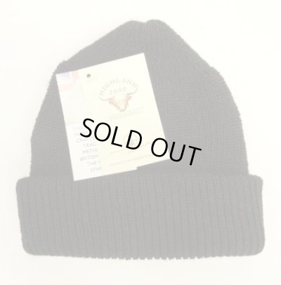 画像1: HIGHLAND 2000 ウール ワッチキャップ ブラック イングランド製 (NEW) 