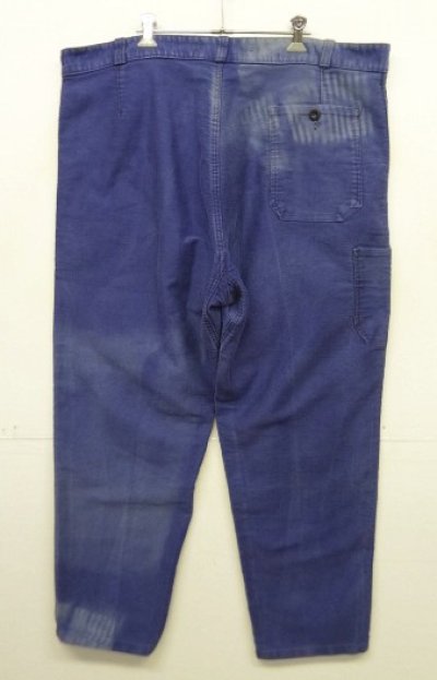 画像5: 50'S KONECO モールスキン フックボタン ワークパンツ インクブルー (VINTAGE)