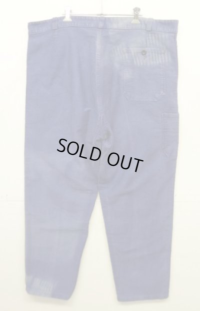 画像5: 50'S KONECO モールスキン フックボタン ワークパンツ インクブルー (VINTAGE)