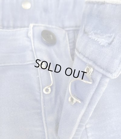 画像3: 50'S DUBURE & DEVERCHERE モールスキン フックボタン ワークパンツ フェードブルー (VINTAGE)