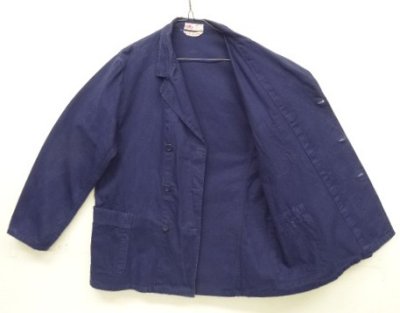 画像3: 80'S KLM KLEDING ダブルブレスト ワークジャケット カバーオール インクブルー (VINTAGE)